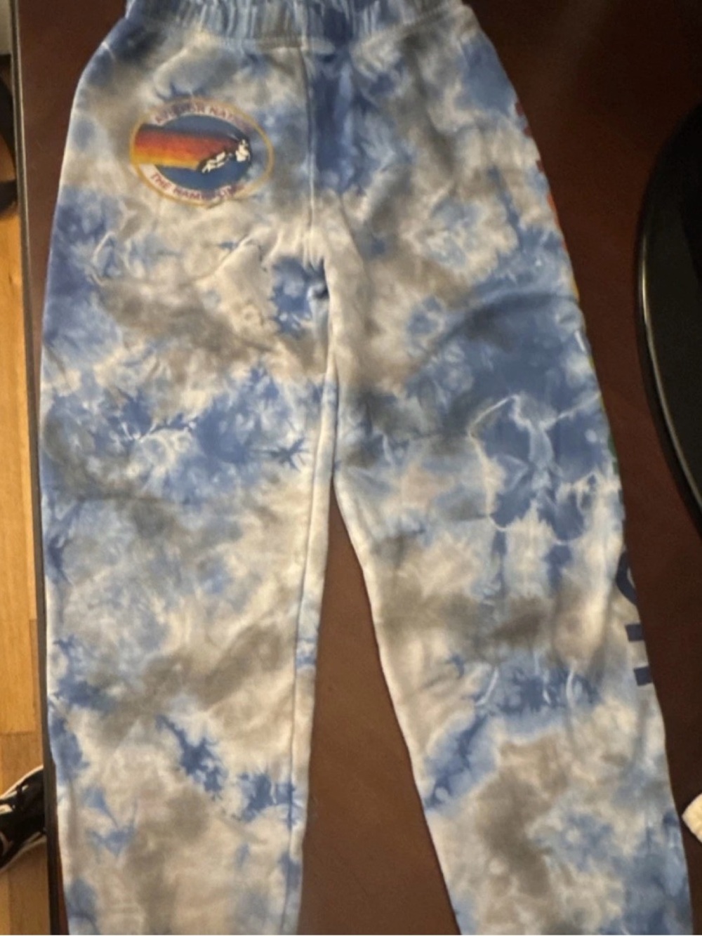 Aviator Nation Kids Blue and Gray Tie-Dye Joggers